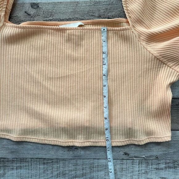 NWOT H&M Square Neck Ribbed Orange Crop Top | XXL - Picture 4 of 5